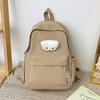 Schoolbag female college student Japanese minimalist style solid color light backpack Mori soft sister college middle school student backpack