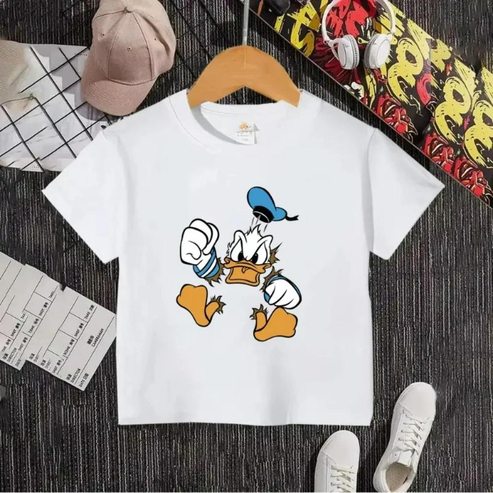 2026 New Edition - Disney Classic Character Donald Duck Printed Children's Pure Cotton Round-neck Loose and Soft Cool T-shirt