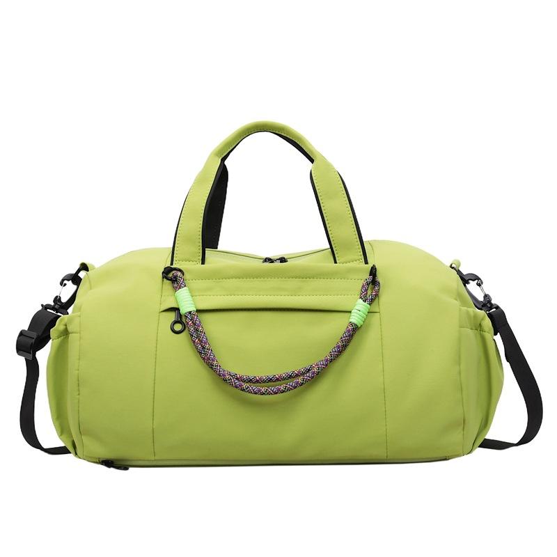 

Short business trip travel bag New large-capacity fitness bag Female fluorescent green simple messenger casual travel bag світло-зелений колір