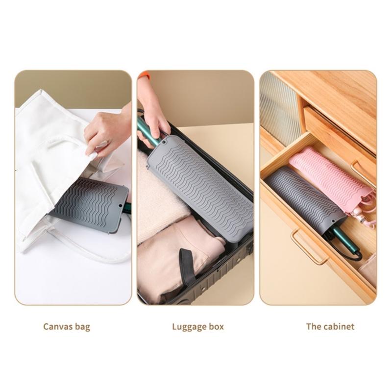 Heat Resistant Silicone Storage Pouch For Curling Iron And Hair Tools Practical Silicone Sleeve Anti Skid Design