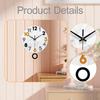 Wall Hanging Clock Decorative Silent Stylish Acrylic Round Ornament Home Decoration for