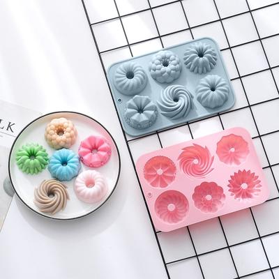 Non-Stick Fluted Tube Cake Pan Silicone Cake Molds  For Candy Making Chocolate Crafting