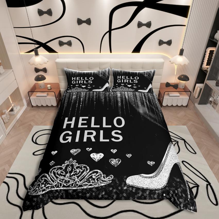 Homewish Ballet Girl Duvet Cover SetValentine'S Day Bedding SetDance Theme Comforter Cover Set