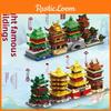 Yellow Crane Tower Chinese Style Building Blocks Kit With Abs Plastic For Kids Diy Creative Play
