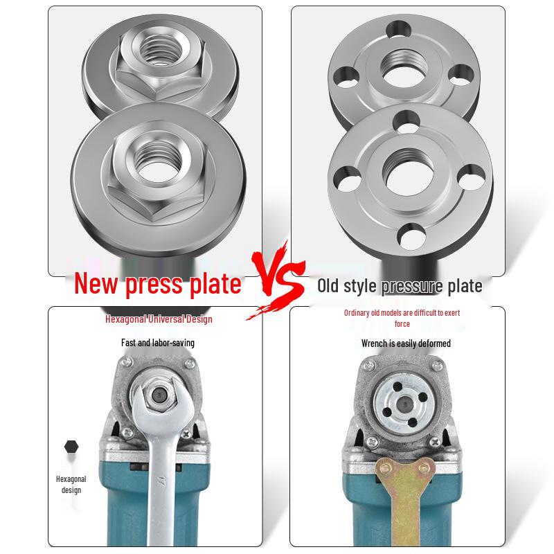 Angle Grinder 100 Type Extension Rod with Screw Shaft Adapter and Pressure Plate