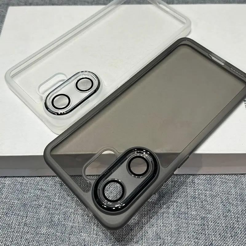 Dla Vivo X200 FE Folia Ochronna na Obiektyw Przezroczysty Etui na Telefon Dla VIVO S30 Pro Mini Kolor Cukierkowy Miękki Silikon Odporny na Wstrząsy Pokrowiec na Telefon