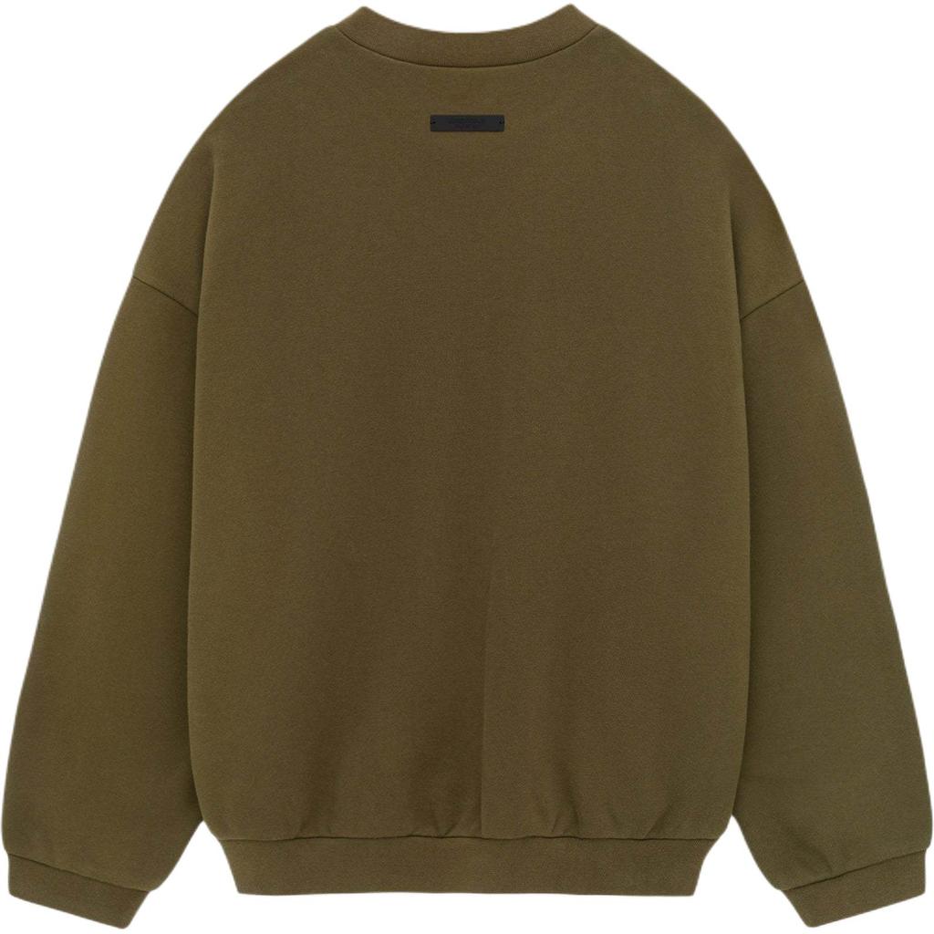 Fear of God Essentials Fleece Crewneck Olive Men Tops Green 192BT246264F