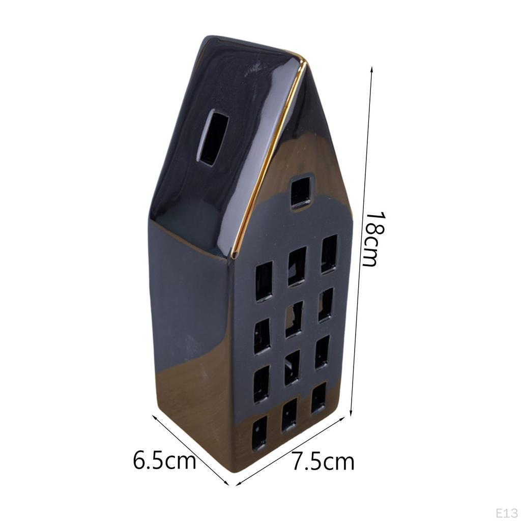 Candle Holder for Christmas Village House Ceramic Figurine Home Decor