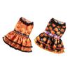 Creative Pet Halloween Dress Pumpkin Pattern Pet Pumpkin Lace Dress  Pet Supplies