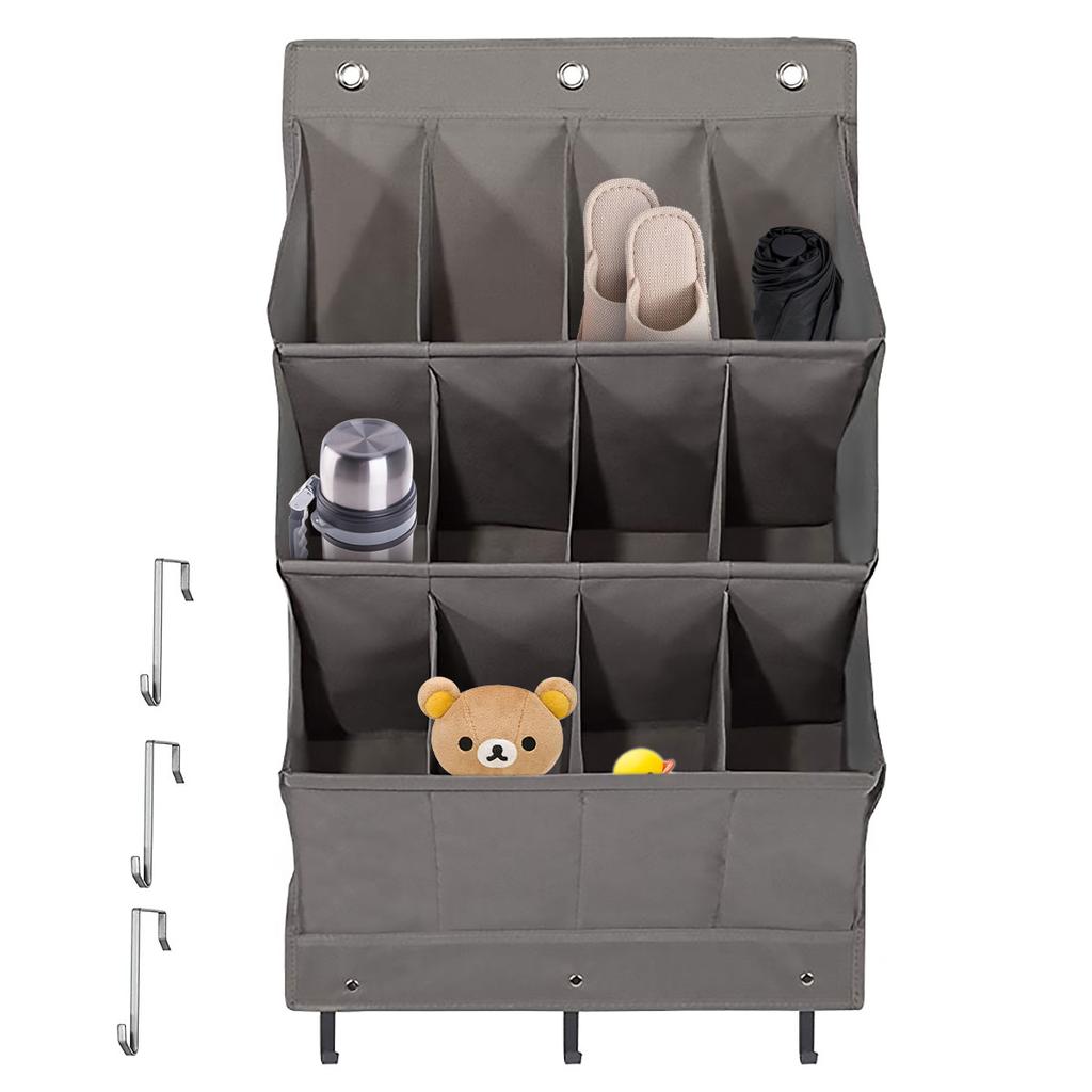 12 Large Pockets Shoes Organizer Rack Hanging Organizers Space Saver Hanging Over The Door Behind Closet Storage Hanger Bags