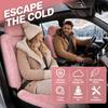 Solid‑color Winter Car Seat Cover Warm Car Seat Pad Fits Sedans, SUVs, MPV 5-seater Vehicles