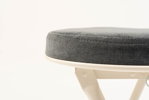 Azumaya-kk Folding High Stool PC-34DGY W30 X D31.5 X H60 (Folded: W30 X D9 X H80)