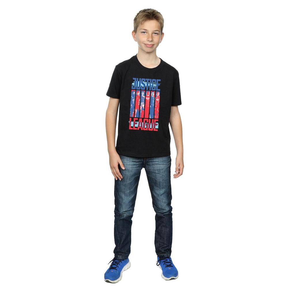 DC Comics Boys Justice League Movie Team Flag T-Shirt