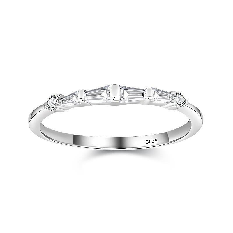 Tancise Classic 925 Sterling Silver Zircon Ring Ladies Jewelry Promesse de mariage Cadeau de fête