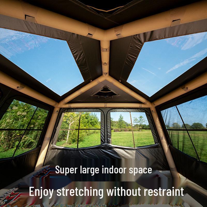 Explorer Water Cube Automatic Inflatable Tent - Rainproof Outdoor Camping Gear for Car Tail Integration