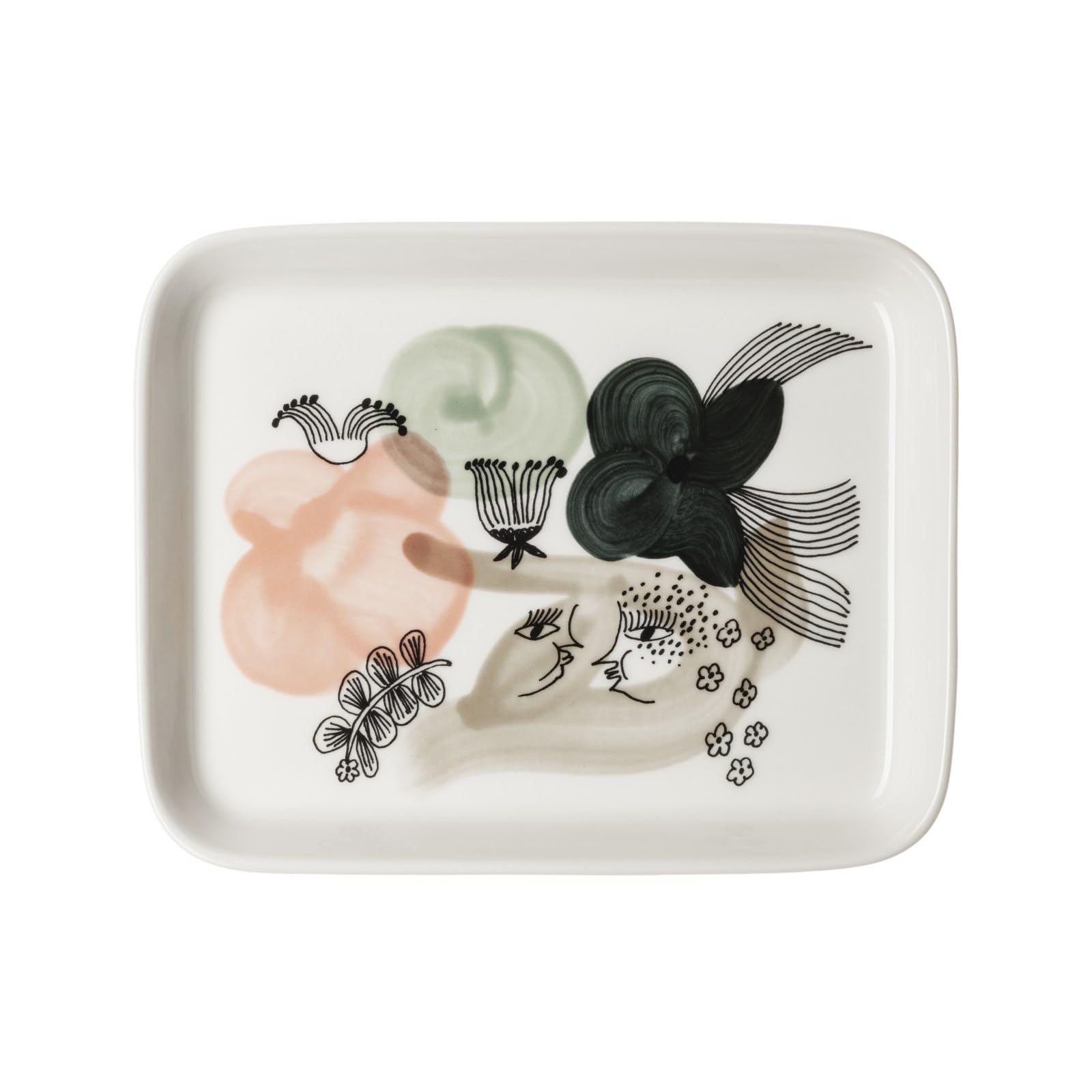 

Arabia Kukkamer Plate, Green, 15 x 19 cm, Officially Imported, 1075671