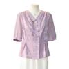 New Chinese Style Summer Shirt for Middle-aged Women