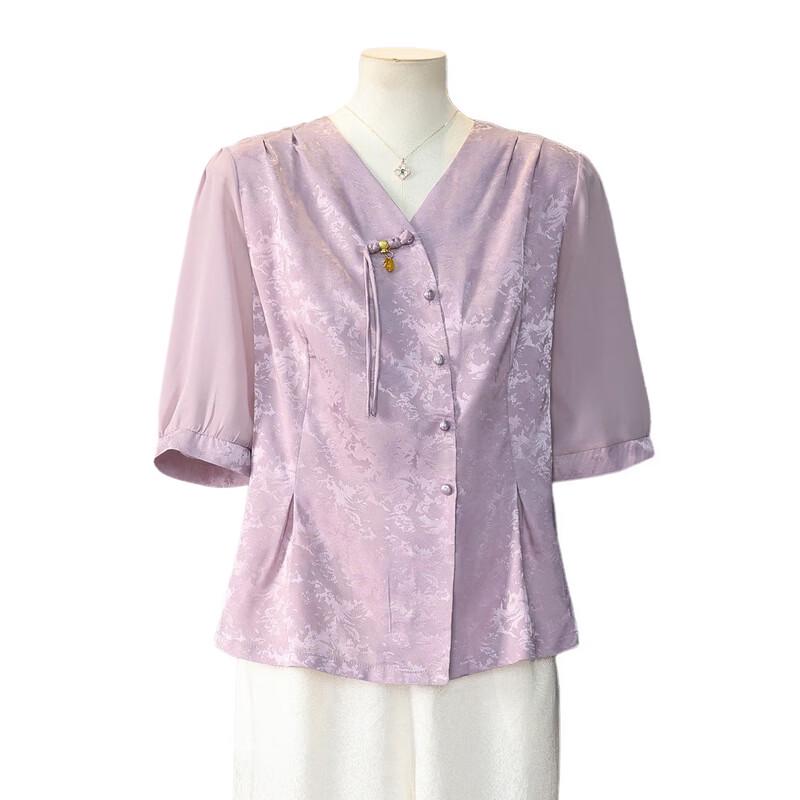 New Chinese Style Summer Shirt for Middle-aged Women