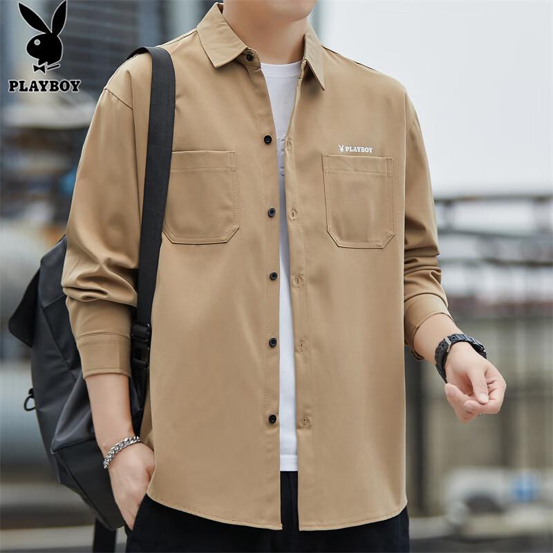 PLAYBOY Men s Long Sleeve Casual Shirt Jacket XL