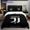 Emblema del Football Club Juventus Set da tre pezzi (1 * copripiumino + 2 * federa, senza nucleo) Copripiumino e federa Set biancheria da letto