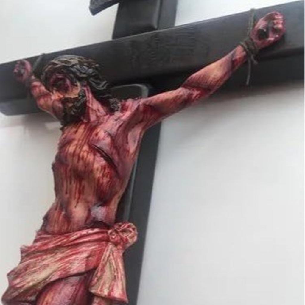 Church Relics Figurines Crucifix Jesus Christ On The Stand Cross Wall Crucifix Antique Home Chapel Decoration