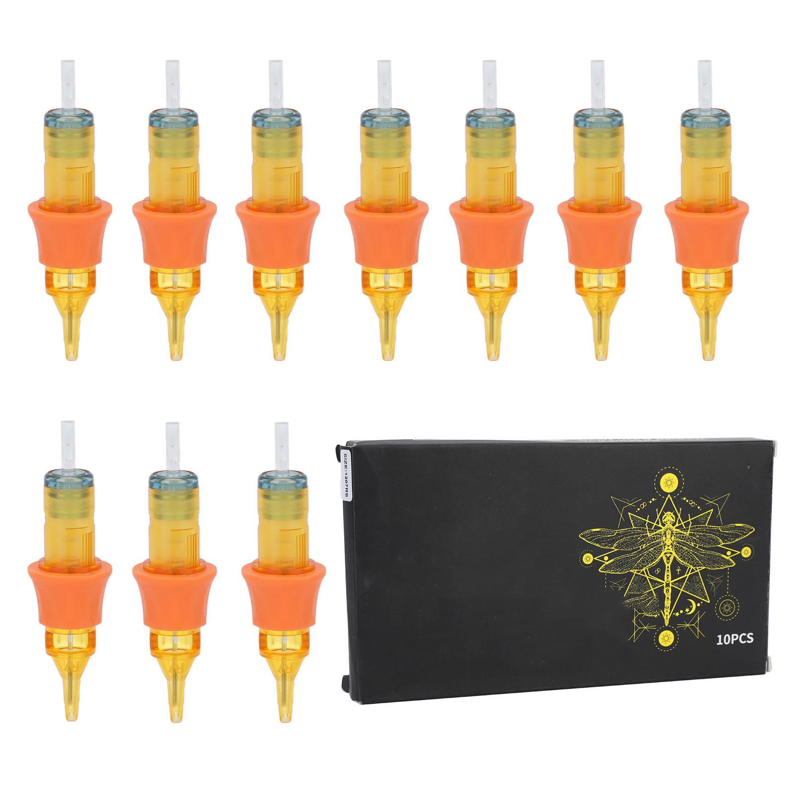 

10 шт., игла для тату-картриджа, одноразовая быстрая окраска, гигиеническая ручка для татуировки, иглы для машины 7RS