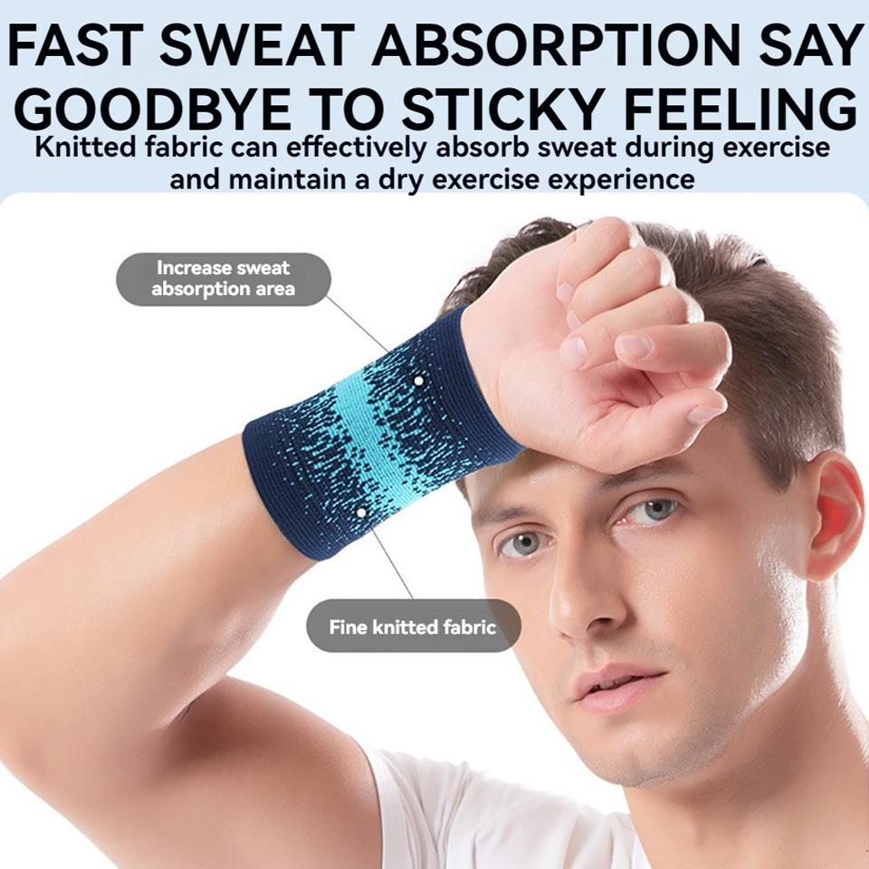 Breathable Wrist Support Absorb Sweat Pressurized Anti-Sprain Wrist Guard Sports Fitness Wear-Resistant Dirt-Resistant Men Women