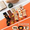 European & American Halloween Cartoon Socks: Pumpkin & Squirrel Mid-Calf Cotton for Men & Women