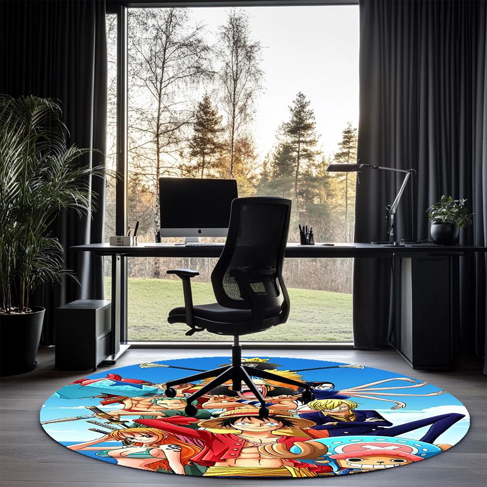 One Piece Printed Round Rug Carpet Chair Rug Area Rug Entryway Doormats,for Office Chair Living Room Bedroom Kitchen Room.