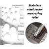 5pc Screw Pitch Stainless Steel Measuring Ruler Portable Industrial and Household Measuring Tool