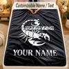 Flannel BlanketScorpions Custom Name Text Personalized Soft Warm Throw Blanket Home Decor Gift