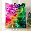 Geometric Pattern with Vibrant, Colorful, Faceted Gradient Triangles. for All Seasons Blanket Lunch Break Throw Gift