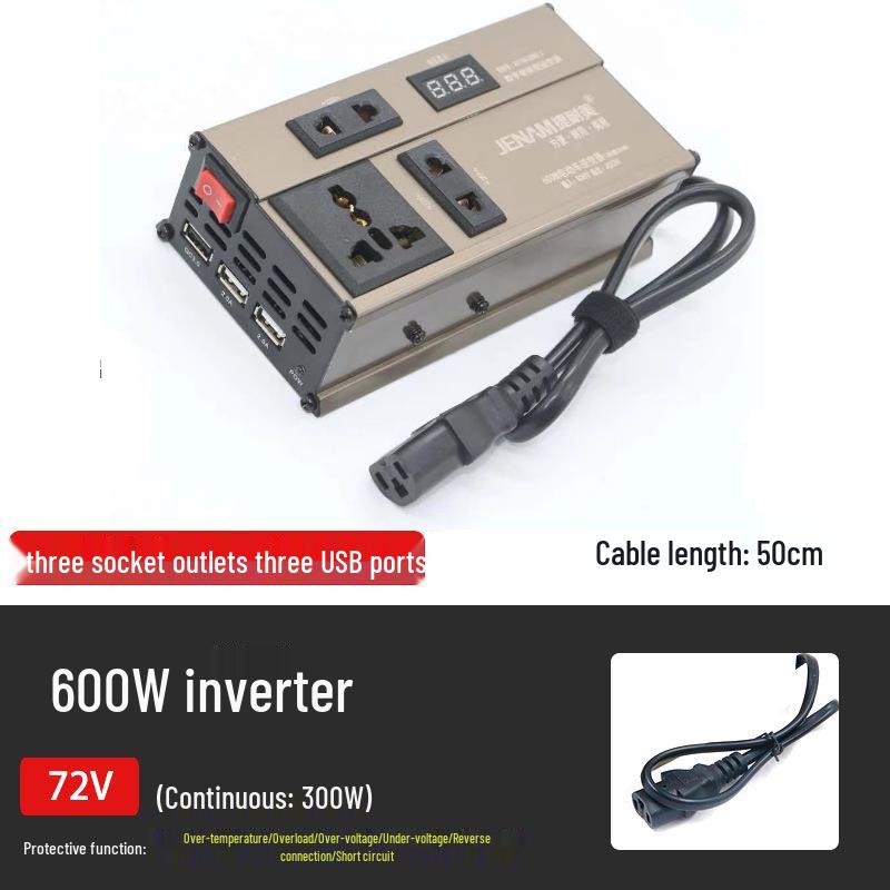 High-Power Electric Bike & Tricycle Inverter: 48V/60V/72V To 220V Universal Converter