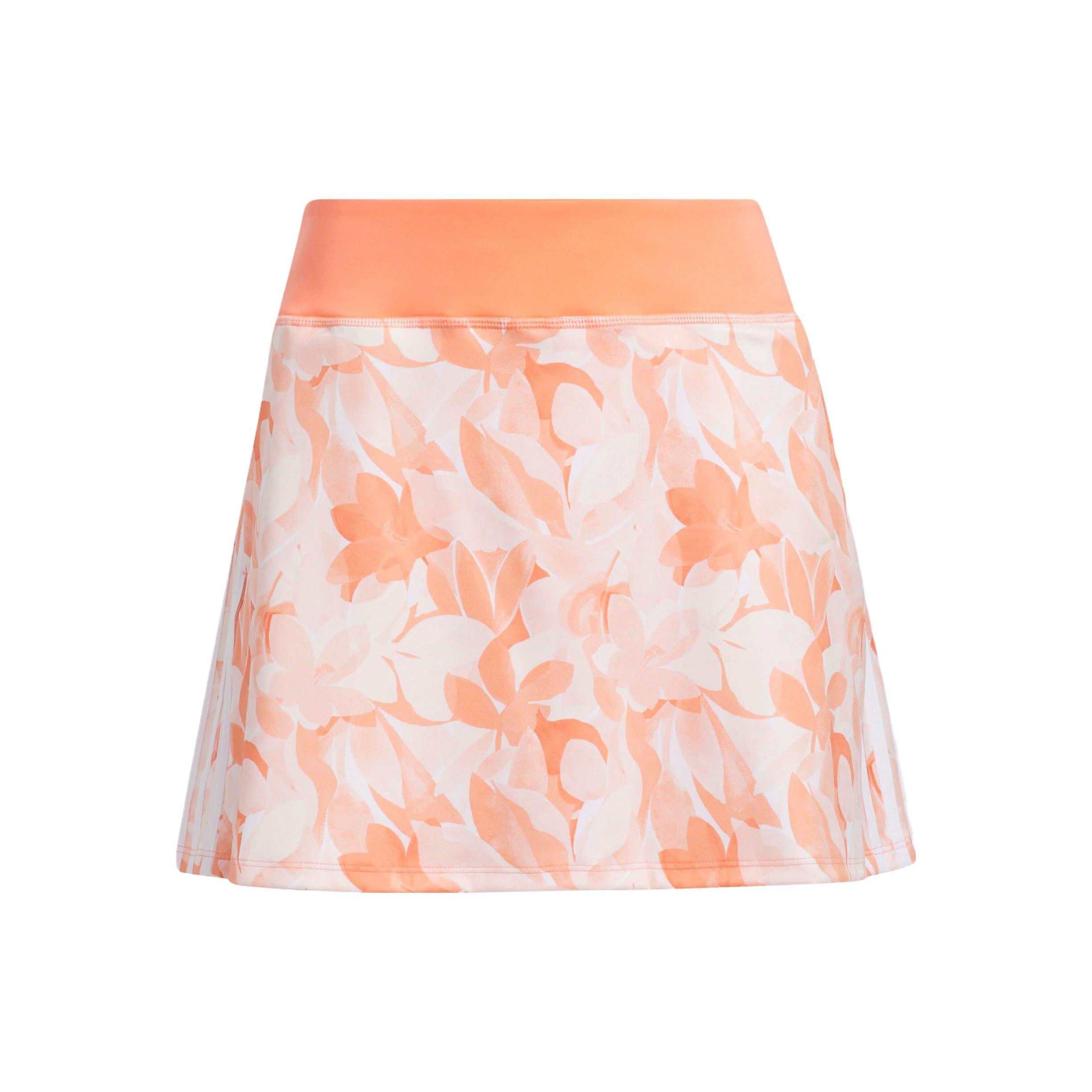 

Adidas Floral High-Waisted Golf Casual Skirt Women Skirts Orange IB4533 M