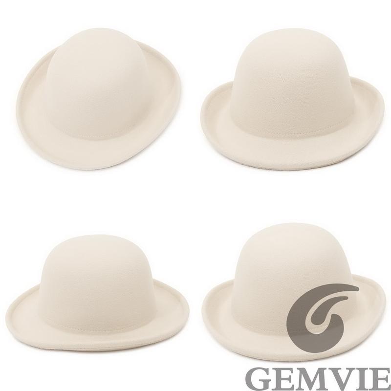 Eleganter Damen Cloche Hut Herbst Winter Vintage Damen Weicher Party Kirchenhut Eimerhut mit Feder