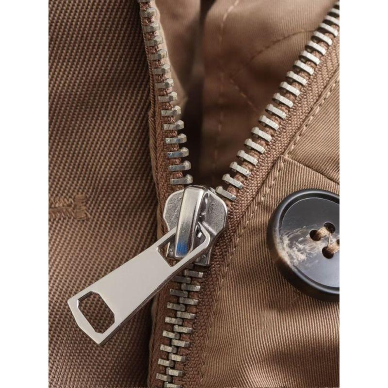 Kaslead New Arrival Women's Fashion Style Decorated Row Button Short Parka Outwear 2969248 737