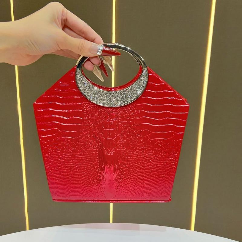 Dinner Bag, Handbag, High-end Rhinestone Banquet Bag, Fashionable Dress Bag, Chain Bag