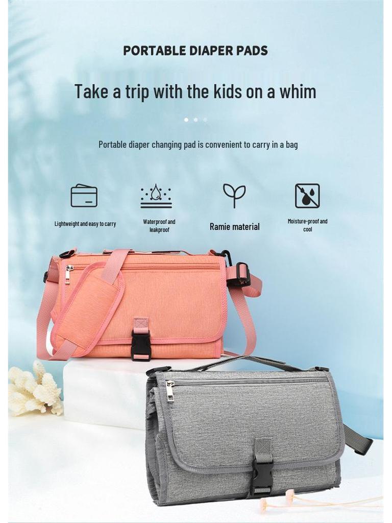 Foldable Waterproof Mummy Bag with Washable Summer Changing Pad