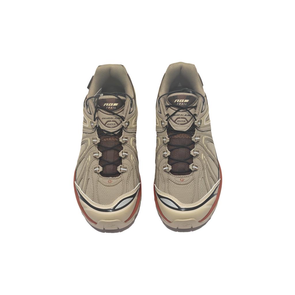 Men's Sneakers ANTA Champion G03 Casual Shoes Men's Low-top Dark Gray Brown/Raw Wood