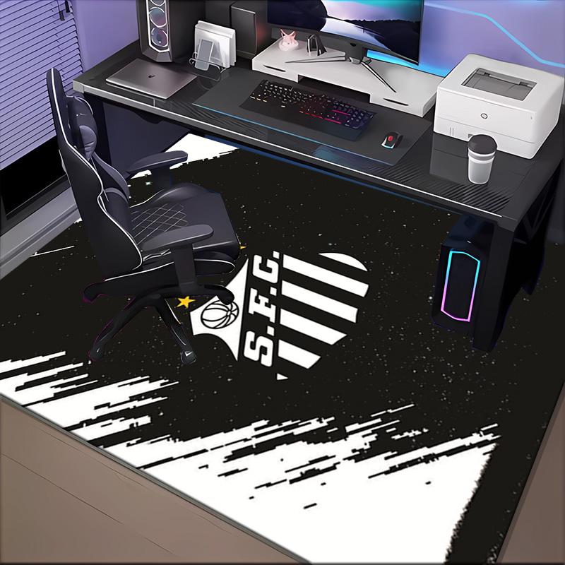 Powerful Football Crest Design Printed Office Carpet Chair Cushion Entryway Rug, Rugs for Living Room, Bedroom Christmas gifts
