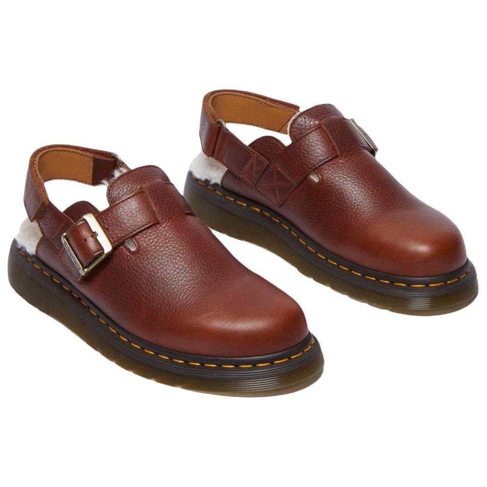Dr. Martens Leather Comfortable Versatile Low-Top Casual Shoes Unisex Casual Shoes Brown 31885253