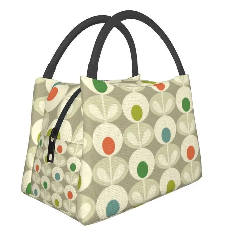 Orla Kiely Cat Insulated Lunch Tote Bag for Women Scandinavian Portable Cooler Thermal Food Lunch Box Office