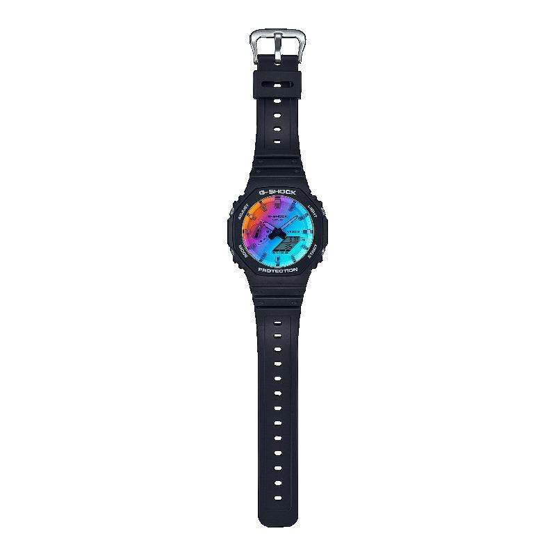 Casio G-SHOCK Men's Resin 200M Water Resistant Analog Shock Resistant Quartz Watch GA-2100SR-1A