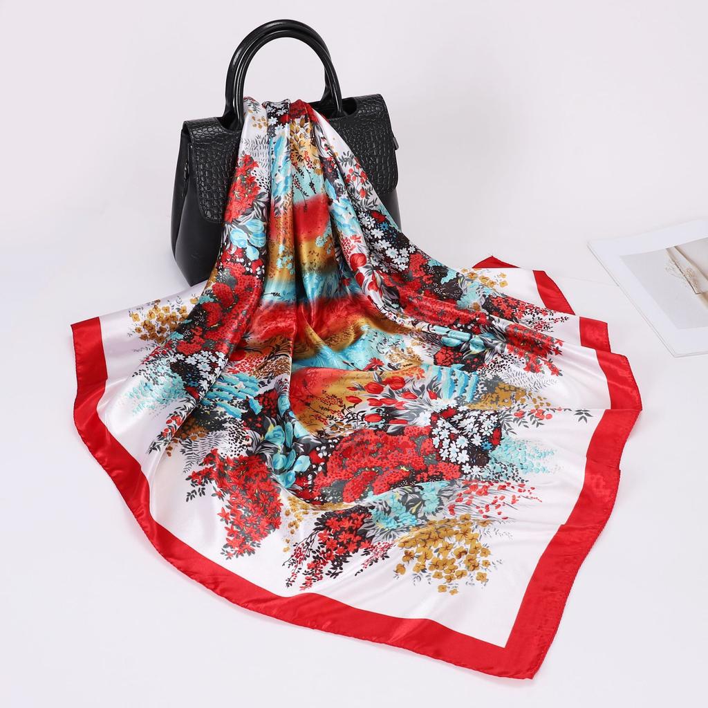 High-quality Luxurious Silk Scarves Headband Scarfs Neck Scarf For Women Chain Silk Scarf Women's Decorative Shawl