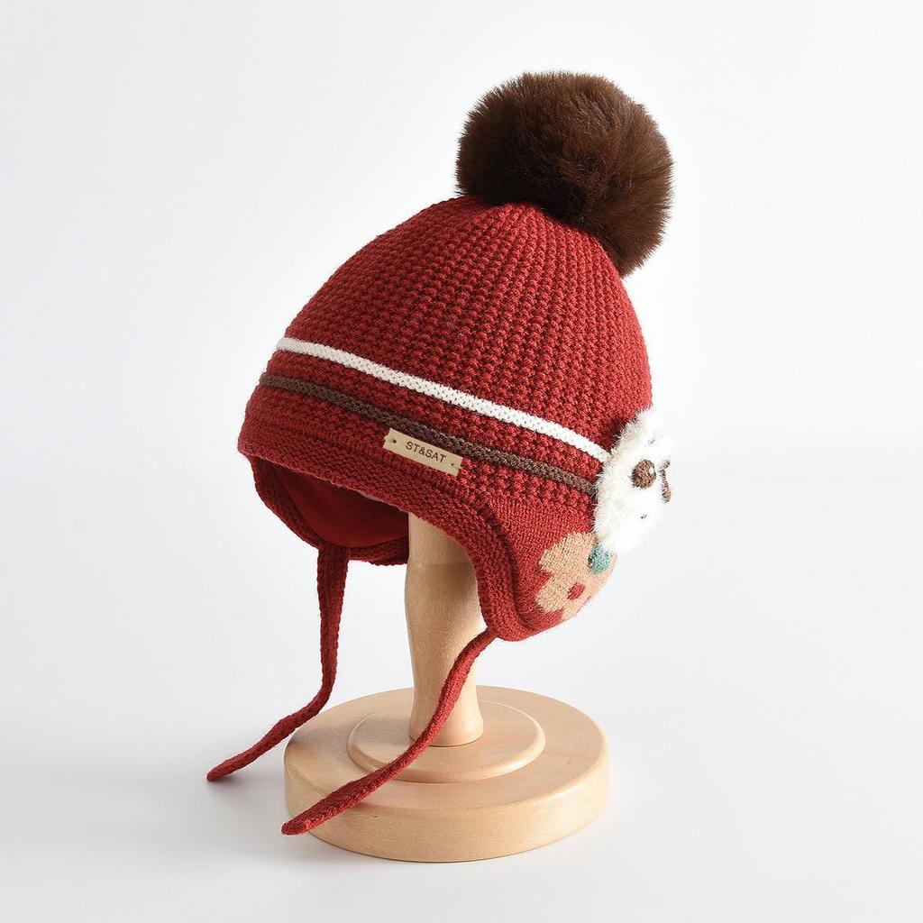 Baby Knit Hat: Cute, Warm, Windproof Ear Protection for Autumn & Winter