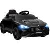 Dětské elektrické auto, design Mercedes, 12V motory, dálkové ovládání, LED světla, hudba, pro děti 3-6 let, černá
