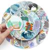 50 Manatee Doodle Stickers Personalized Cartoon Cute Marine Animals Decorative Skateboard Suitcase Stickers