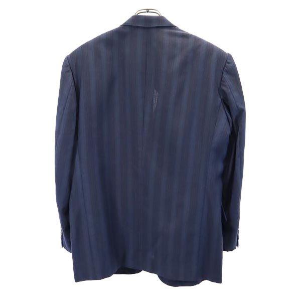 Yves Saint Laurent Striped Pattern Tailored Jacket Blue Men's Used