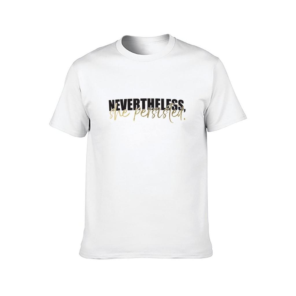 Nevertheless She Persisted Gold TShirt man t shirt luxury t shirts with prints TShirt
