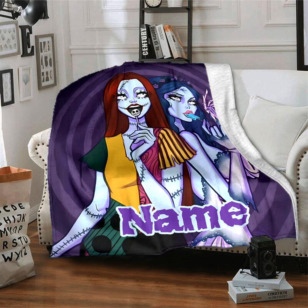 Custom Name Adventure Time Characters blanket for Couch & Bed, Plush Cozy Fuzzy Blanket Super Soft & Warm Blankets for Fall and Winter. 0908153